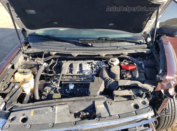 2FMGK5C85KBA02928 2019 FORD FLEX Burgundy Vista del compartimento del motor