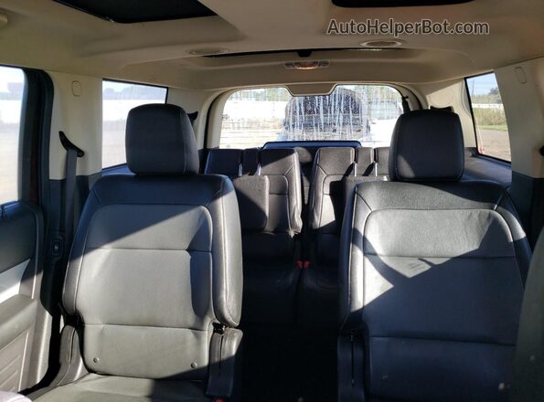 2FMGK5C85KBA02928 2019 FORD FLEX Burgundy Vista de los asientos traseros