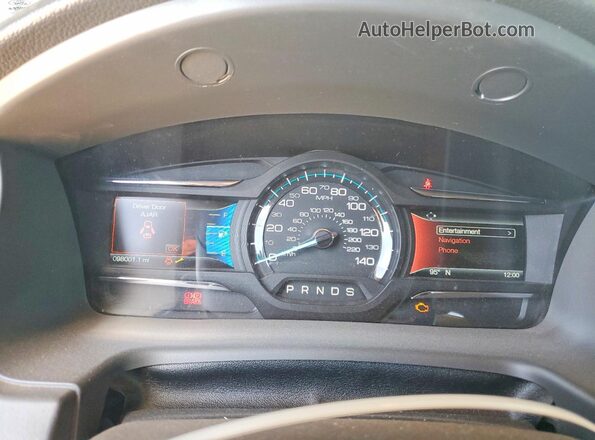 2FMHK6D86HBA13602 2017 FORD FLEX Белый Вид щитка приборов