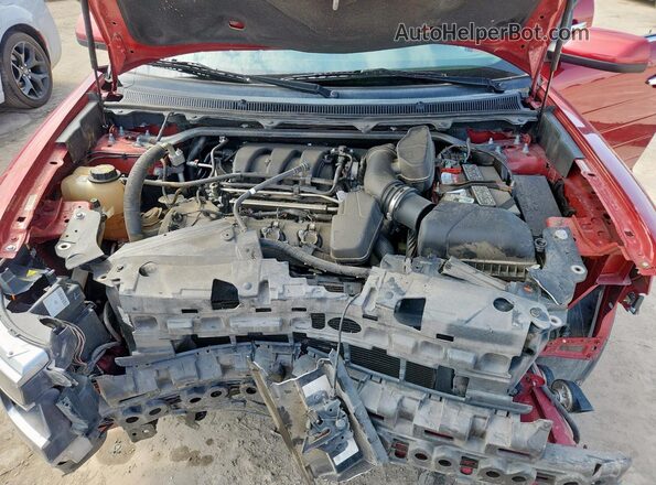 2FMHK6D89KBA13374 2019 FORD FLEX Burgundy Вид підкапотного простору