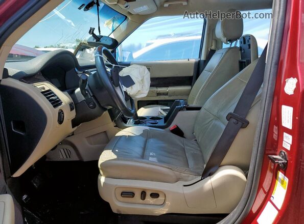 2FMHK6D89KBA13374 2019 FORD FLEX Burgundy Вид салону спереду