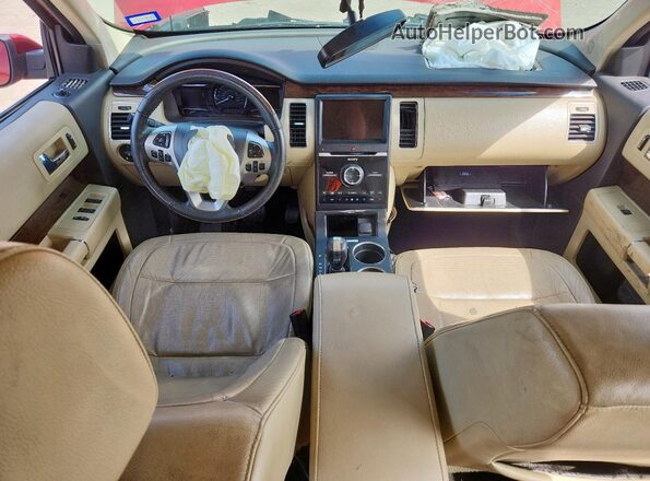 2FMHK6D89KBA13374 2019 FORD FLEX Burgundy Вид панелі приладів