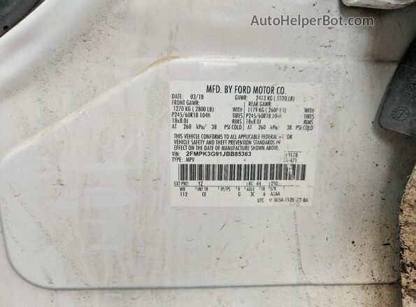 2FMPK3G91JBB85363 2018 FORD EDGE White სალონის 360-გრადუსიანი ხედი