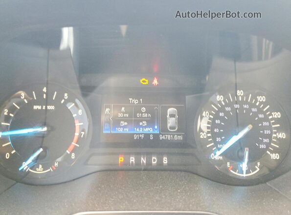 2FMPK3G93HBB17043 2017 FORD EDGE Black Widok zestawu wskaźników