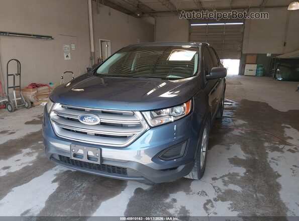 2FMPK3G99JBC38469 2018 FORD EDGE Blue Передня ліва чверть