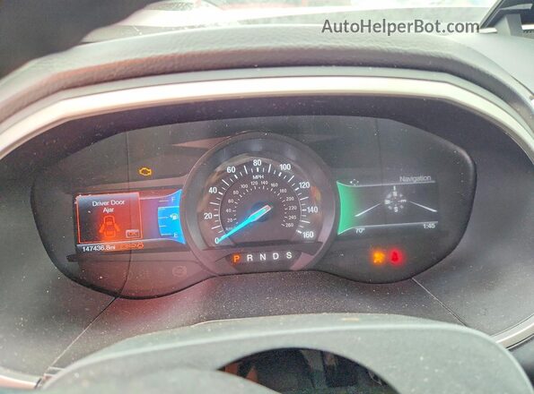 2FMPK3J82HBB79176 2017 FORD EDGE Red Widok zestawu wskaźników