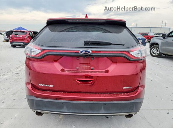 2FMPK3J82HBB79176 2017 FORD EDGE Red Widok z tyłu