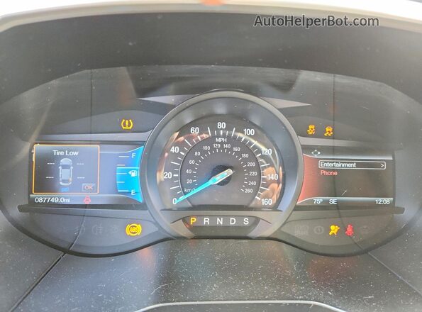 2FMPK3J84HBC69932 2017 FORD EDGE Charcoal ხელსაწყოთა პანელის ხედი