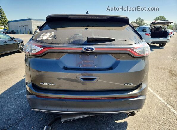 2FMPK3J84HBC69932 2017 FORD EDGE Charcoal უკანა ხედი
