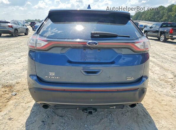 2FMPK3J97JBC04703 2018 FORD EDGE Blue Вид ззаду