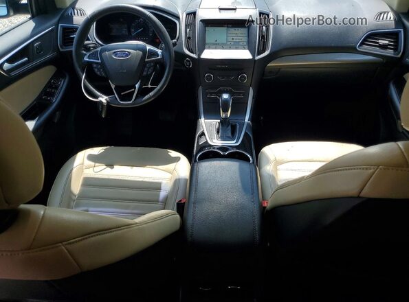 2FMPK3J97JBC04703 2018 FORD EDGE Blue Вид панелі приладів