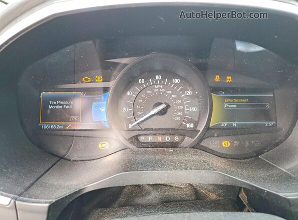 2FMPK3K91GBB21503 2016 FORD EDGE Серый Вид щитка приборов