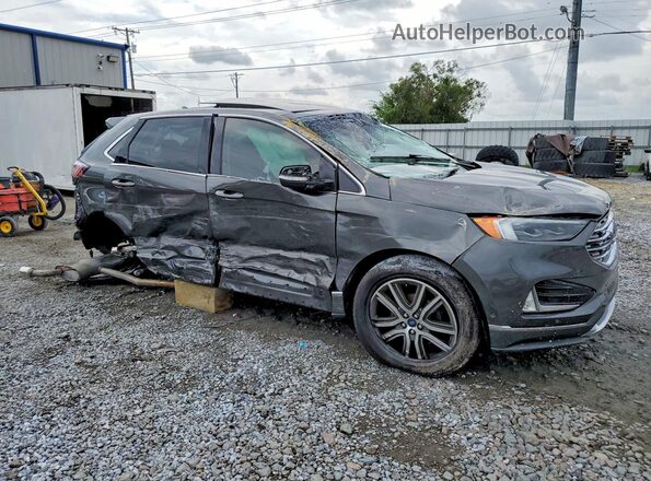 2FMPK3K92KBB45124 2019 FORD EDGE Gray Delantero derecho