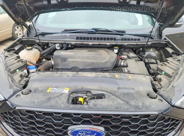 2FMPK4AP0KBC08825 2019 FORD EDGE Black Vista del compartimento del motor