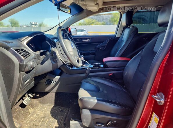 2FMPK4AP1GBB53194 2016 FORD EDGE Red Вид салону спереду