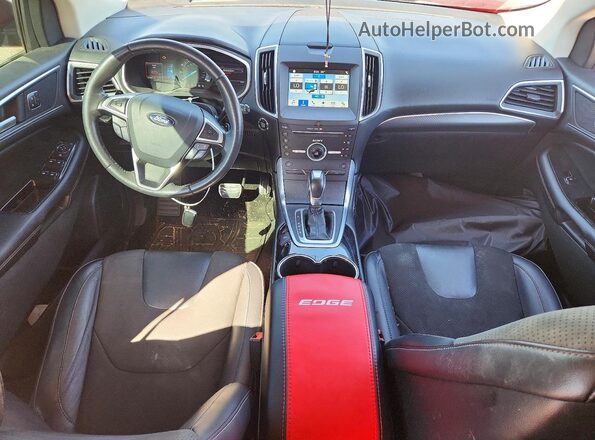 2FMPK4AP1GBB53194 2016 FORD EDGE Red Вид панелі приладів