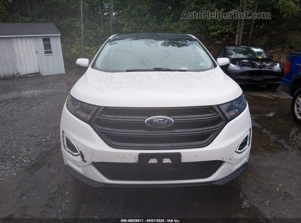 2FMPK4AP1JBB55308 2018 FORD EDGE White Instrument cluster view