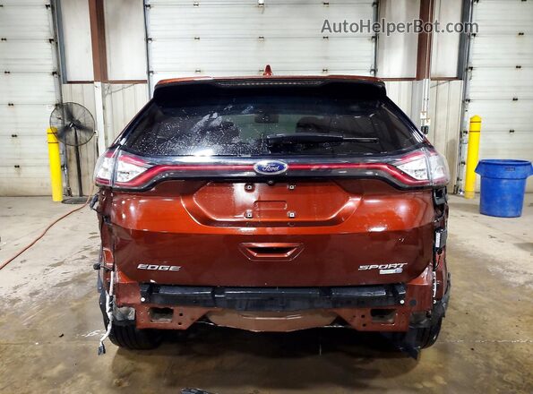 2FMPK4AP2GBC31465 2016 FORD EDGE Burgundy Widok z tyłu