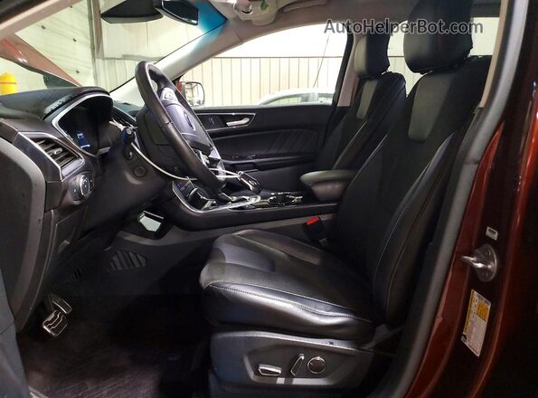 2FMPK4AP2GBC31465 2016 FORD EDGE Burgundy Widok wnętrza z przodu