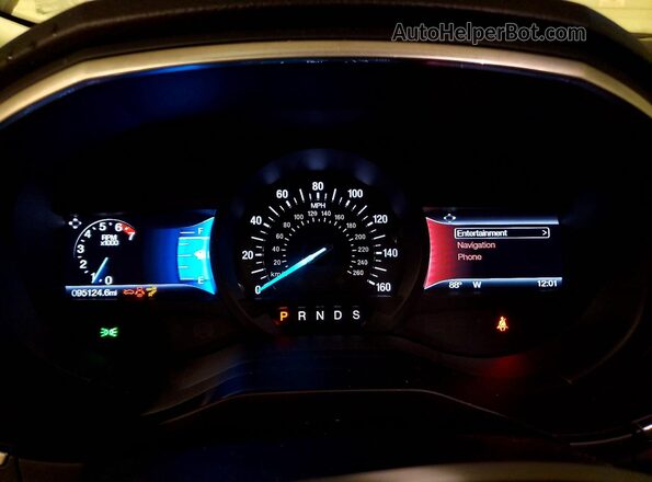 2FMPK4AP2GBC31465 2016 FORD EDGE Burgundy Widok zestawu wskaźników