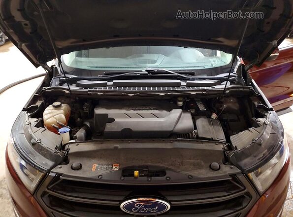 2FMPK4AP2GBC31465 2016 FORD EDGE Burgundy Widok komory silnika