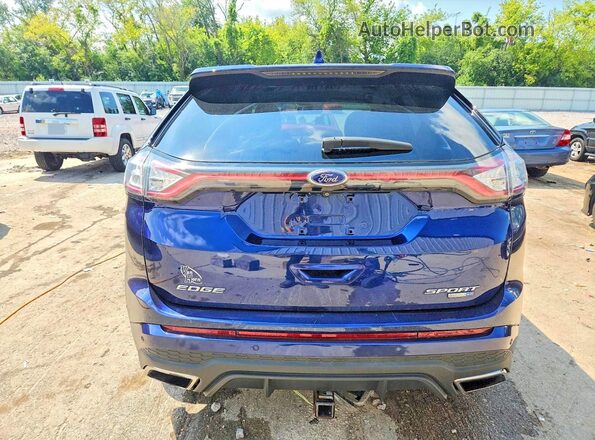 2FMPK4AP9GBC64656 2016 FORD EDGE Blue Vista trasera