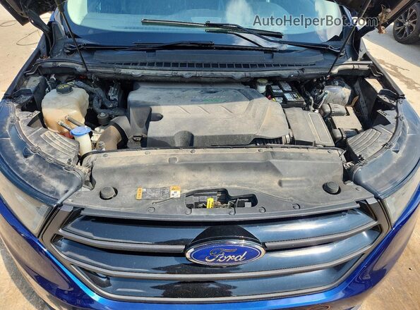 2FMPK4AP9GBC64656 2016 FORD EDGE Blue Vista interior trasera
