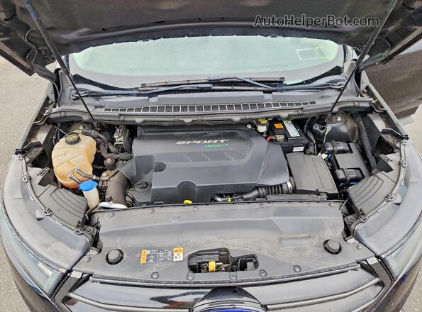 2FMPK4APXGBB02065 2016 FORD EDGE Black Вид підкапотного простору