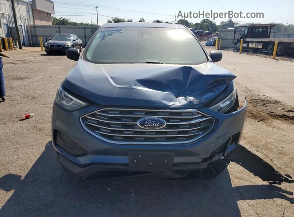 2FMPK4G93KBC49474 2019 FORD EDGE Blue Widok z przodu