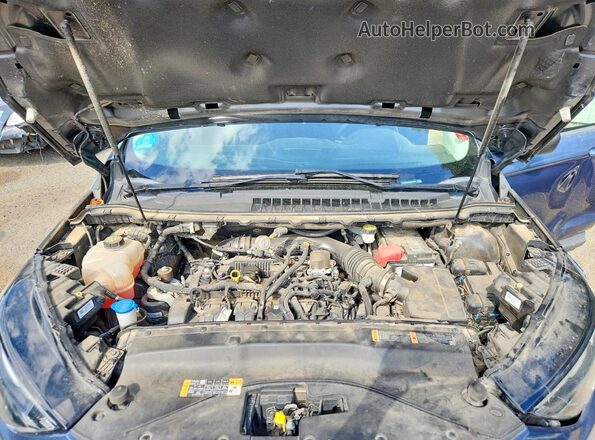 2FMPK4G98KBB07587 2019 FORD EDGE Blue Vista del compartimento del motor