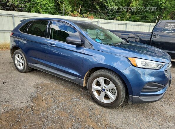 2FMPK4G98KBB07587 2019 FORD EDGE Blue Delantero derecho