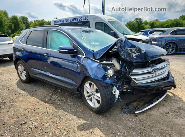 2FMPK4J80HBB14297 2017 FORD EDGE Blue Передня права чверть