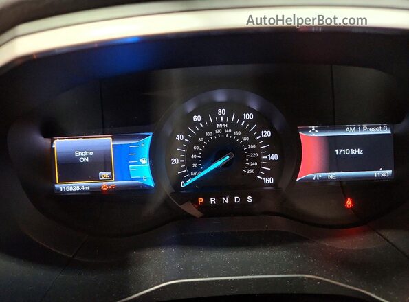 2FMPK4J83GBB47423 2016 FORD EDGE Black Widok zestawu wskaźników