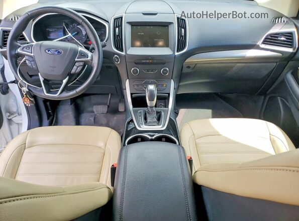 2FMPK4J84GBC21061 2016 FORD EDGE Белый Вид панели приборов