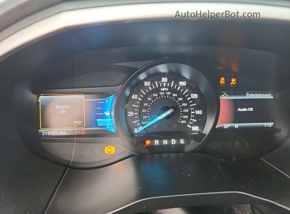 2FMPK4J85GBB44748 2016 FORD EDGE Black Вид щитка приладів