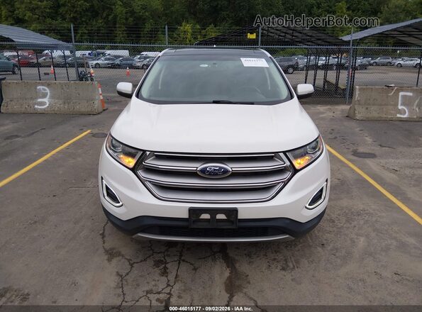 2FMPK4J85HBB01402 2017 FORD EDGE White Widok zestawu wskaźników