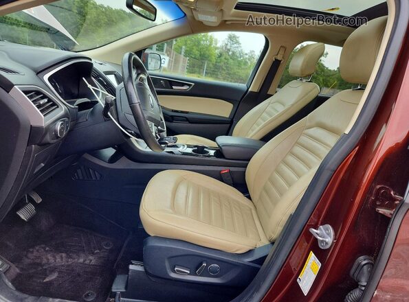 2FMPK4J8XGBC55876 2016 FORD EDGE Burgundy Vista interior delantera