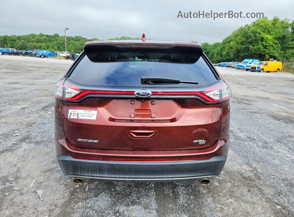 2FMPK4J8XGBC55876 2016 FORD EDGE Burgundy Vista trasera