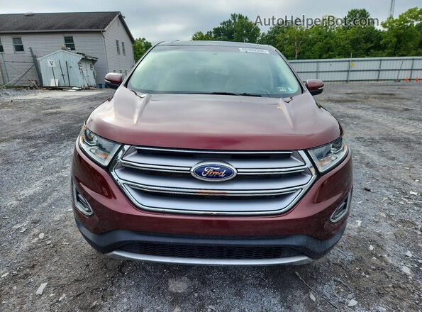 2FMPK4J8XGBC55876 2016 FORD EDGE Burgundy Vista frontal