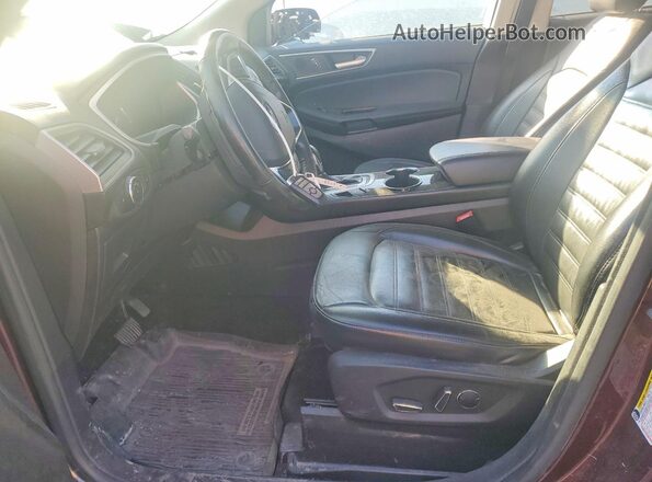 2FMPK4J90HBC30706 2017 FORD EDGE Бордовый Вид салона спереди