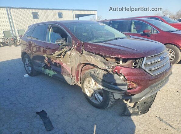 2FMPK4J90HBC30706 2017 FORD EDGE Бордовый Передняя правая четверть