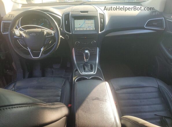 2FMPK4J90HBC30706 2017 FORD EDGE Бордовый Вид панели приборов