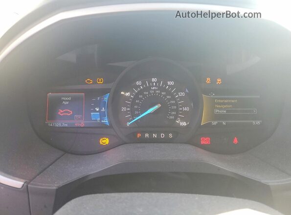 2FMPK4J90HBC30706 2017 FORD EDGE Бордовый Вид щитка приборов