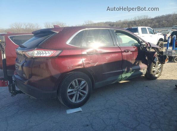2FMPK4J90HBC30706 2017 FORD EDGE Бордовый Задняя правая четверть