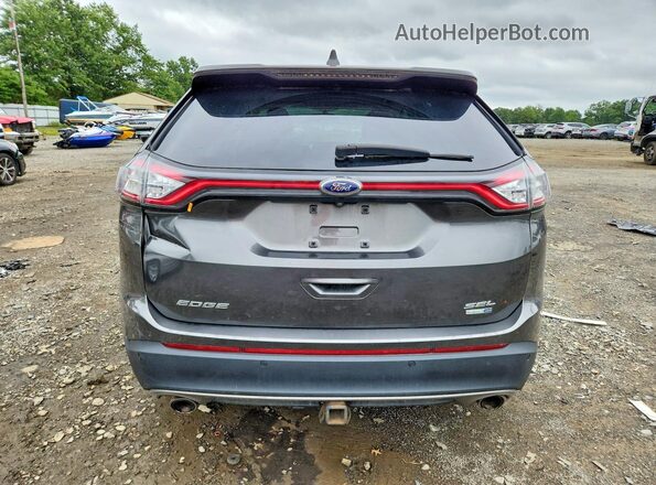 2FMPK4J91GBB04398 2016 FORD EDGE Gray Widok z tyłu