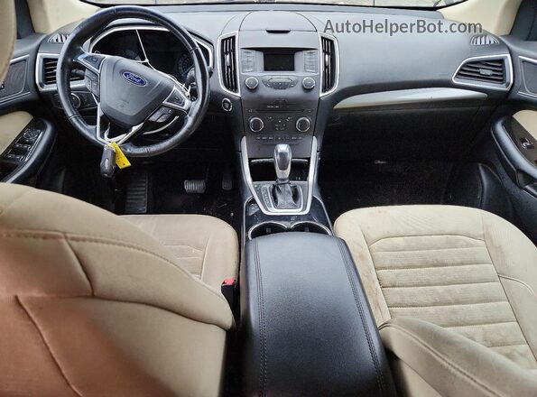 2FMPK4J91GBB04398 2016 FORD EDGE Gray Widok deski rozdzielczej