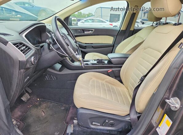 2FMPK4J91GBB04398 2016 FORD EDGE Gray Widok wnętrza z przodu