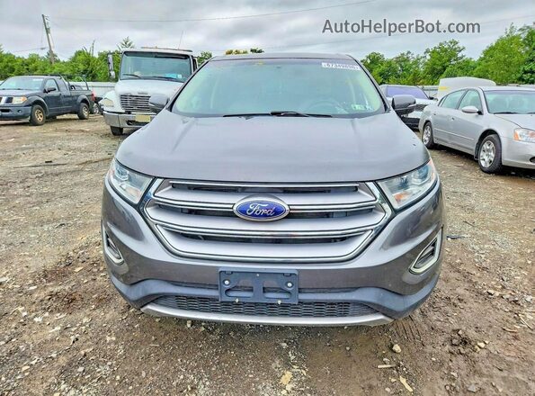 2FMPK4J91GBB04398 2016 FORD EDGE Gray Widok z przodu