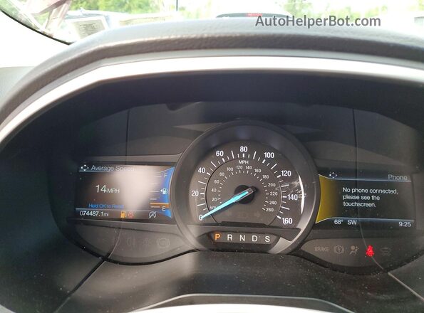 2FMPK4J92KBB48242 2019 FORD EDGE Red Սարքավորումների վահանակի տեսք