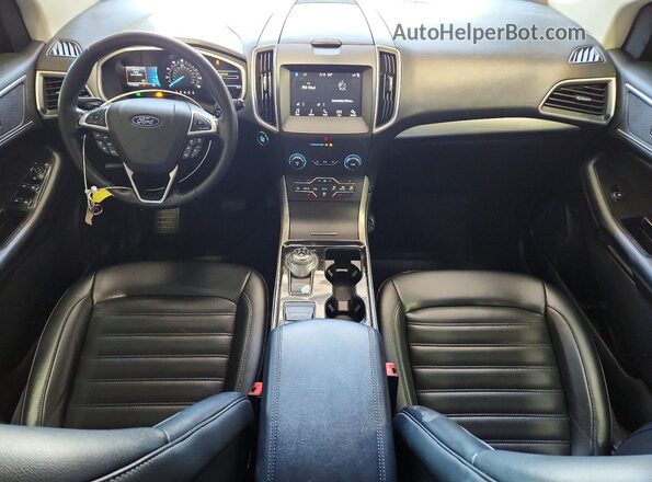2FMPK4J92KBB90443 2019 FORD EDGE Черный Вид панели приборов